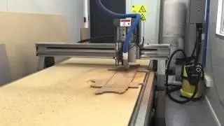 CNC Planing a Paquio-Jatoba wood for a guitar body blank