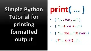 Simple Python Tutorial for printing formatted output 