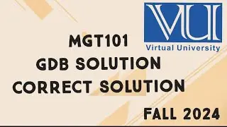 MGT101 GDB Solution Fall 2024 | mgt101 gdb solution fall 2024