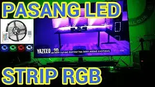 Cara pasang LED STRIP RGB REMOTE CONTROL MURAH !!..dekorasi kamar jadi CAKEP  !!