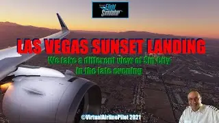 MICROSOFT FLIGHT SIMULATOR 2020 - LAS VEGAS SUNSET LANDING