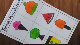 Symmetrical objects drawing | Line of Symmetry |Symmetry activity  
