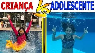 CRIANÇA VS ADOLESCENTE NA PISCINA 2 - Muita Diversão