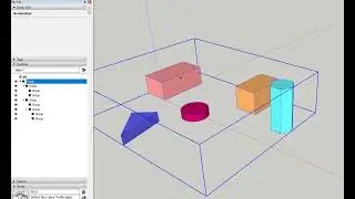 Changing the material of the edges/faces of nested groups in two clicks in SketchUp