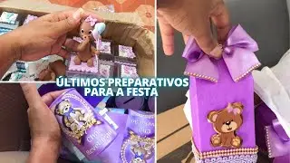 ÚLTIMOS PREPARATIVOS PARA O CHÁ REVELAÇÃO | TERMINEI TODOS OS PERSONALIZADOS EM BISCUIT