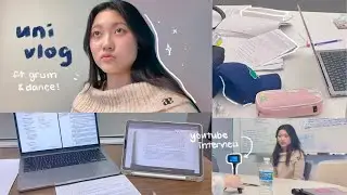 uni vlog 🌷⋆｡ﾟclasses, youtube interview, studying, daily makeup, busy days + dance performance 🎶