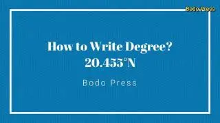 How to write degree symbols? On your keyboard, press Alt + 0176|Watch Till end