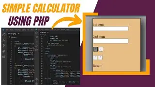 Coding simple calculator using HTML, PHP || No talking ||ASMR-Rain Sound