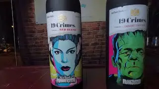 E 126 Halloween 19 Crimes Frankenstein & Bride Of Frankenstine Wine Tasting Review