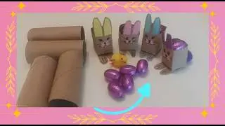 Conejo de Pascua con Rollo de Papel