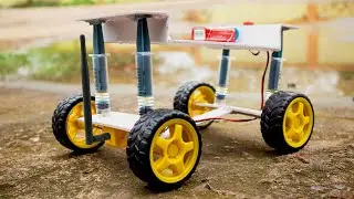 How to make Magnetic Shock Absorber car // Neodymium Suspension Car
