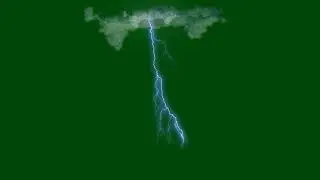 Bijli Lightning With Clouds and Sound Effects Black & Green Screen Background !! Bijli Effects