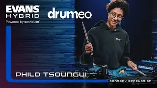 Philo Tsoungui Plays the EVANS Hybrid Sensory Percussion Sound System at Drumeo (@DrumeoOfficial)