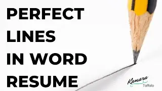 HOW TO INSERT A LINE IN WORD FOR RESUME IN 3 CLICKS! HOW TO MAKE A LINE IN WORD