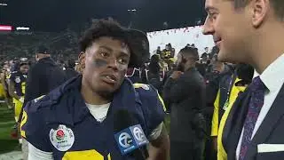 INTERVIEW: Semaj Morgan and Michigan bounced back after early fumbled punt to win the Rose Bowl