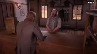 Arthur Jokes With Gunsmith After Rescuing The Kidnapped Boy From Basement - Red Dead Redemption 2