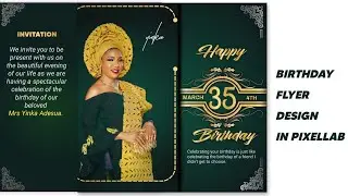 How To Create Birthday Flyer In Pixellab | Pixellab Tutorial 2022 | Donnie Graphics