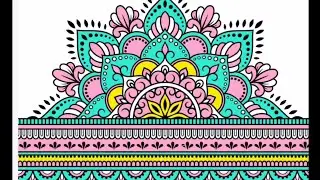 Mandala Colouring Easy / Mandala drawing ideas / Filling colors in Mandala