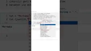 Python String Metotları ljust - Python String Methods 