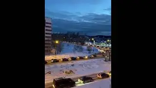 Утренние пробки в Чусовом
