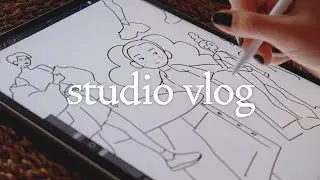 Studio vlog | Finishing and starting client work, sketchbook drawing, comics, attending MOCCA