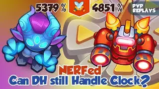 Can Nerf Demon Hunter still Challenge Max Clock? Demon Hunter vs Robot Clock | PVP Rush Royale