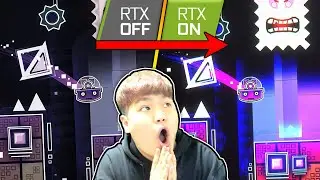 Geometry Dash, but with the BETTER GRAPHICS🔥 (RTX Shaders: ON)