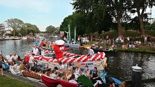 Stadsfstvl De Lakenfeesten Leiden Peurbakkentocht 2023 filmpje.  www.leidsglibber.nl