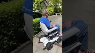 Delighted with my new Robooter X powerchair from R Healthcare. Like a Geordie Professor X!