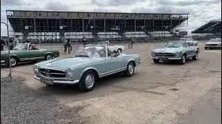 The MercedesBenzClub w113 Pagoda Anniversary event at Silverstone Classic doing Parade lap.