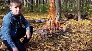 Как разжечь костёр огонь в лесу