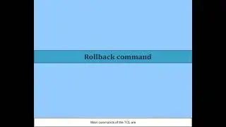 6 4 5 Transaction Control Language TCL