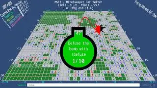 Defusing a decamine, 10x the power - MineSweeper For Twitch (MSFT) - Click Edition