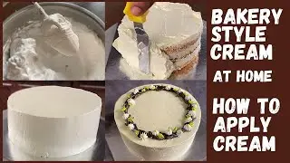 How to make bakery style cream at home | How to apply cream on cake | தமிழ்