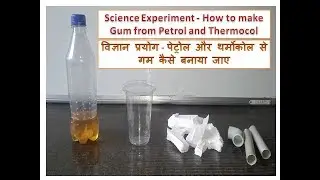 How to make Gum from Petrol  and Thermocol  (gasoline and Styrofoam) Science Experiment Homemade
