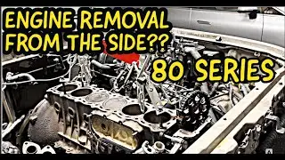 Land Cruiser 80 series Removing the Block with an Engine Cherry Picker from the Side - Possible?