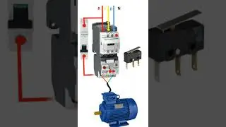 Limit switch connection with DOL starter #shorts #youtubeshorts #viral