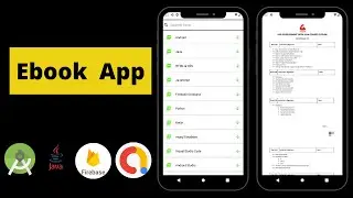 Ebook App is Created in android studio using java Firebase & Admob