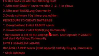 procedure to create database
