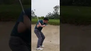The setup required to hit high, soft bunker shots!  