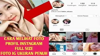 Cara melihat foto profil instagram full size | foto ig ukuran penuh