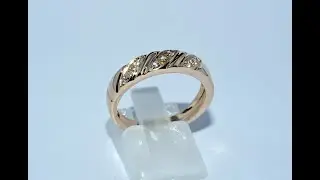 Handmade gold band ring