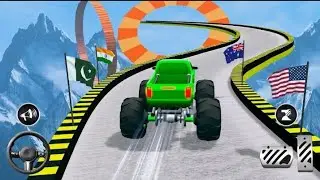 Monster Truck Mega Ramp Impossible Racing - GT Car Extreme Stunts Driver - Android GamePlay #5