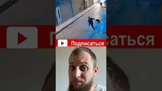 Мгновенная карма, мужик пытался ударить собаку 😅 