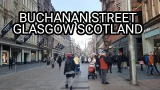 Buchanan Street Glasgow Scotland. Bertebaran bangunan megah bergaya kuno