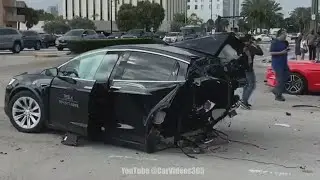 Mustang GTR Crashed into the TESLA - Car Accident
