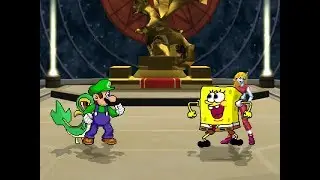 MUGEN Request #16: Luigi and Snivy Vs SpongeBob and Curly