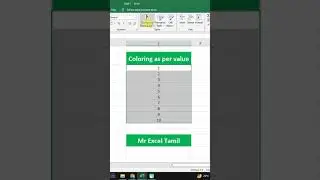Excel Tips and Tricks in Tamil: Coloring Cells Based on Custom Number Ranges