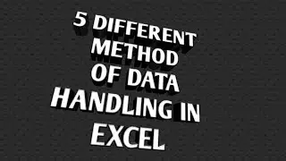 5 Different method to Data Handling