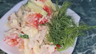 Необычно ВКУСНЫЙ салат..Сытный и готовится БЫСТРО..Праздничный стол
